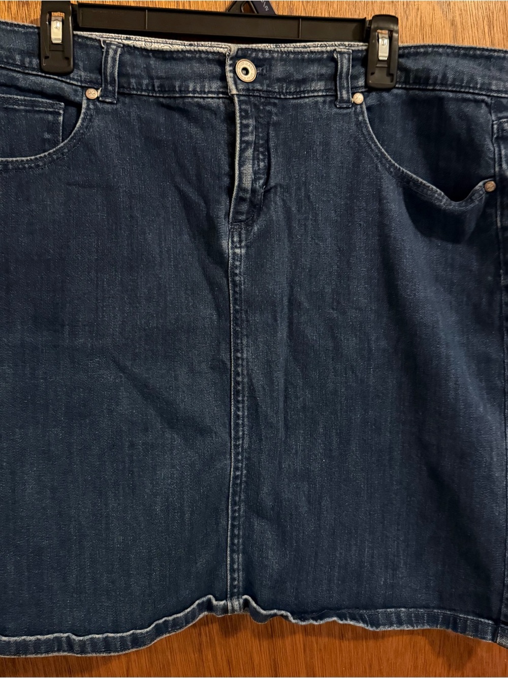 Izod Dark Blue Denim Mini Skirt